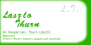 laszlo thurn business card