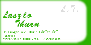 laszlo thurn business card